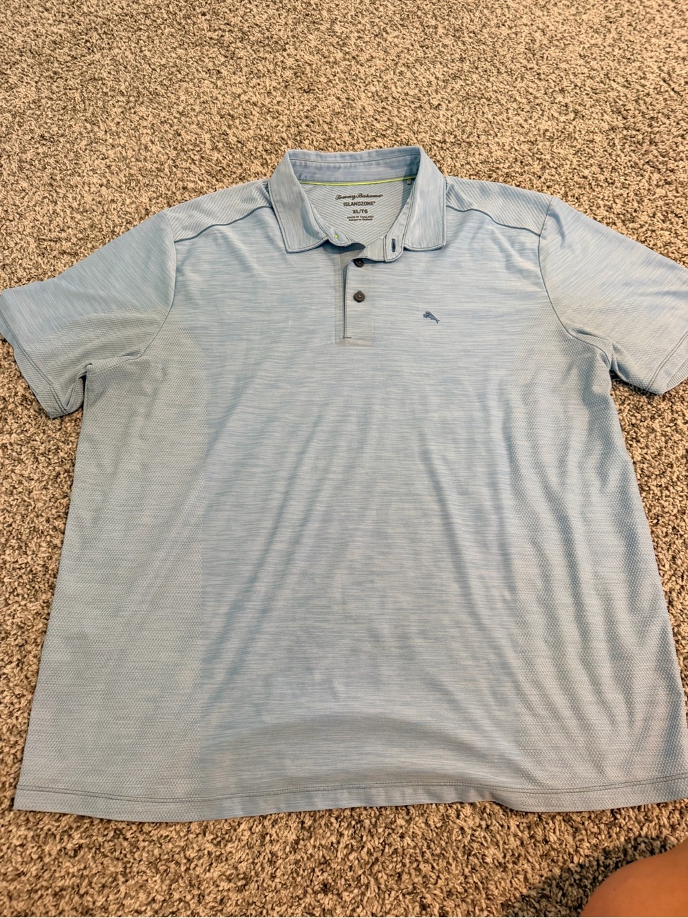 Tommy Bahama Light Blue Striped Polo